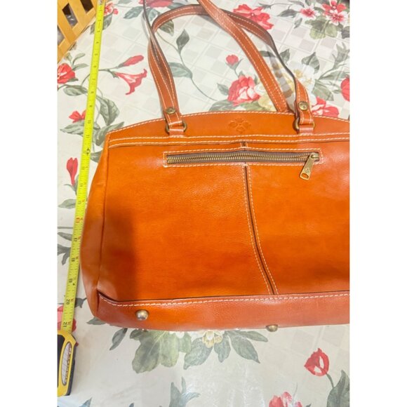 Patricia Nash Leather Poppy Tote Bag Tan Italian-Style Handbag - Picture 10 of 12